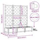 Have Blomsterkrukke 3 pcs Hvid 120 x 40 x 126 cm Plastik