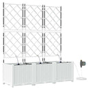 Have Blomsterkrukke 3 pcs Hvid 120 x 40 x 142 cm Plastik