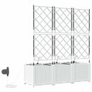 Have Blomsterkrukke 3 pcs Hvid 120 x 40 x 142 cm Plastik