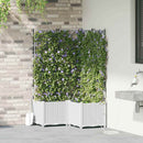 Have Blomsterkrukke 3 pcs Hvid 80 x 80 x 142 cm Plastik
