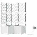 Have Blomsterkrukke 3 pcs Hvid 80 x 80 x 142 cm Plastik