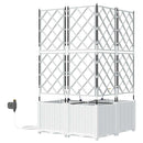 Have Blomsterkrukke 3 pcs Hvid 80 x 80 x 142 cm Plastik
