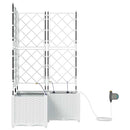 Have Blomsterkrukke 3 pcs Hvid 80 x 80 x 142 cm Plastik