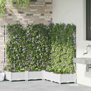 Have Blomsterkrukke 5 pcs Hvid 120 x 120 x 126 cm Plastik