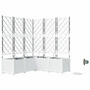 Have Blomsterkrukke 5 pcs Hvid 120 x 120 x 142 cm Plastik