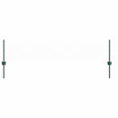Indlejret hegnspost 5 pcs Grøn 80 cm Pulverlakeret stål
