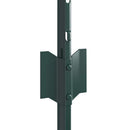 Indlejret hegnspost 5 pcs Grøn 120 cm Pulverlakeret stål