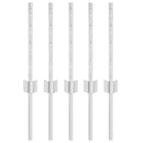 Indlejret hegnspost 5 pcs Sølv 80 cm Pulverlakeret stål