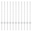 Indlejret hegnspost 11 pcs Sølv 120 cm Pulverlakeret stål