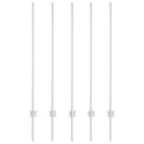 Indlejret hegnspost 5 pcs Sølv 160 cm Pulverlakeret stål