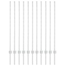 Indlejret hegnspost 11 pcs Sølv 160 cm Pulverlakeret stål