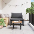 Havesofa Sæt 2 pcs Antracit Stål