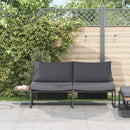 Havemøbelsofa med pude Antracit 200,5 x 70 x 85,5 cm Stål