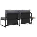 Havemøbelsofa med pude Antracit 200,5 x 70 x 85,5 cm Stål