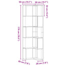 Bogreol Sort eg 50 x 50 x 179 cm