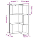 Bogreol Sort eg 50 x 50 x 102 cm