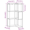 Bogreol Sort eg 50 x 50 x 102 cm
