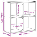 Bogreol Sort eg 68.5 x 32 x 68.5 cm