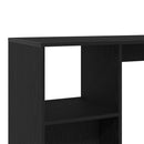 Barbord med hylde Sort eg 124 x 46 x 103.5 cm Konstrueret træ