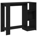 Barbord med hylde Sort eg 124 x 46 x 103.5 cm Konstrueret træ