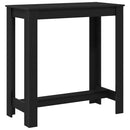 Barbord Sort eg 102 x 50 x 103.5 cm Konstrueret træ