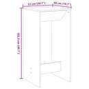 Barbord Sort eg 51 x 50 x 103,5 cm Konstrueret træ