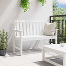 Havebænk Hvid 120 x 59 x 88 cm HDPE