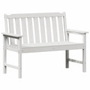 Havebænk Hvid 120 x 59 x 88 cm HDPE