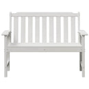 Havebænk Hvid 120 x 59 x 88 cm HDPE