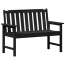 Havebænk Sort 120 x 59 x 88 cm HDPE