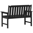 Havebænk Sort 120 x 59 x 88 cm HDPE