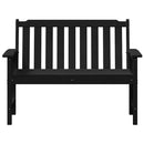 Havebænk Sort 120 x 59 x 88 cm HDPE