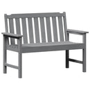 Havebænk Lysegrå 120 x 59 x 88 cm HDPE