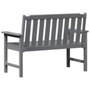 Havebænk Lysegrå 120 x 59 x 88 cm HDPE