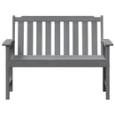 Havebænk Lysegrå 120 x 59 x 88 cm HDPE