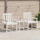Havemøbel spise stol 2 pcs Hvid 65,5 x 59 x 88 cm HDPE