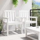 Havemøbel spise stol 2 pcs Hvid 65,5 x 59 x 88 cm HDPE