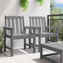 Havemøbel spise stol 2 pcs Lysegrå 65,5 x 59 x 88 cm HDPE
