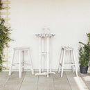 Barbænk 2 pcs Hvid 52 x 43 x 73,5 cm HDPE