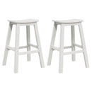 Barbænk 2 pcs Hvid 52 x 43 x 73,5 cm HDPE