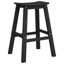 Barbænk 2 pcs Sort 52 x 43 x 73,5 cm HDPE