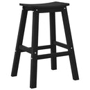 Barbænk 2 pcs Sort 52 x 43 x 73,5 cm HDPE