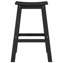 Barbænk 2 pcs Sort 52 x 43 x 73,5 cm HDPE