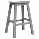 Barbænk 2 pcs Lysegrå 52 x 43 x 73,5 cm HDPE