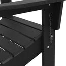 Foldbar Adirondack Stol Sort 80,5 x 74,5 x 92 cm HDPE
