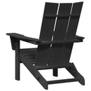 Foldbar Adirondack Stol Sort 80,5 x 74,5 x 92 cm HDPE