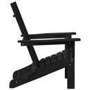 Foldbar Adirondack Stol Sort 80,5 x 74,5 x 92 cm HDPE