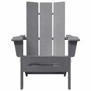 Foldbar Adirondack Stol Lysegrå 80,5 x 74,5 x 92 cm HDPE