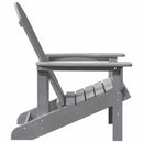 Adirondack-stol Lysegrå 82 x 74 x 92 cm HDPE