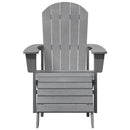 Adirondack-stol Lysegrå 82 x 74 x 92 cm HDPE
